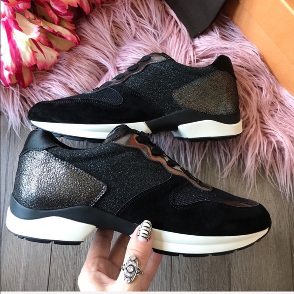 NWT Tod’s Black glitter sneakers - Picture 7 of 7